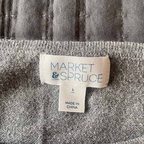 Market & Spruce Gray and Cream Women's Sweater - Picture 5 of 6